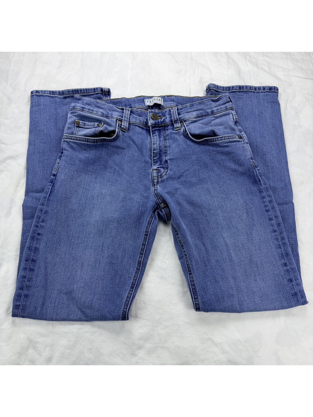 Tecovas Slim Jean Men's 32x32 Medium Blue Stretch Denim Western Cowboy Jeans
